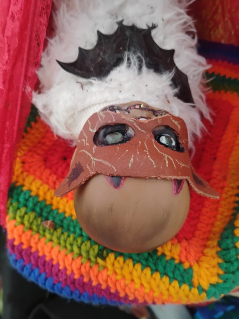 Handmade Bat Baby Doll W/Hanging Bed